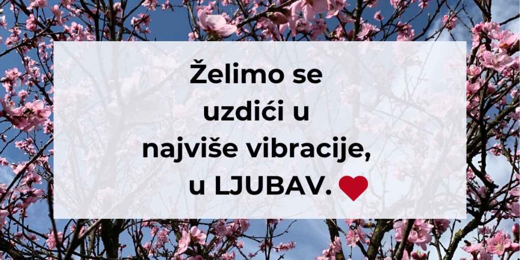 Ilustracija ljubavi kao najvise vibracije