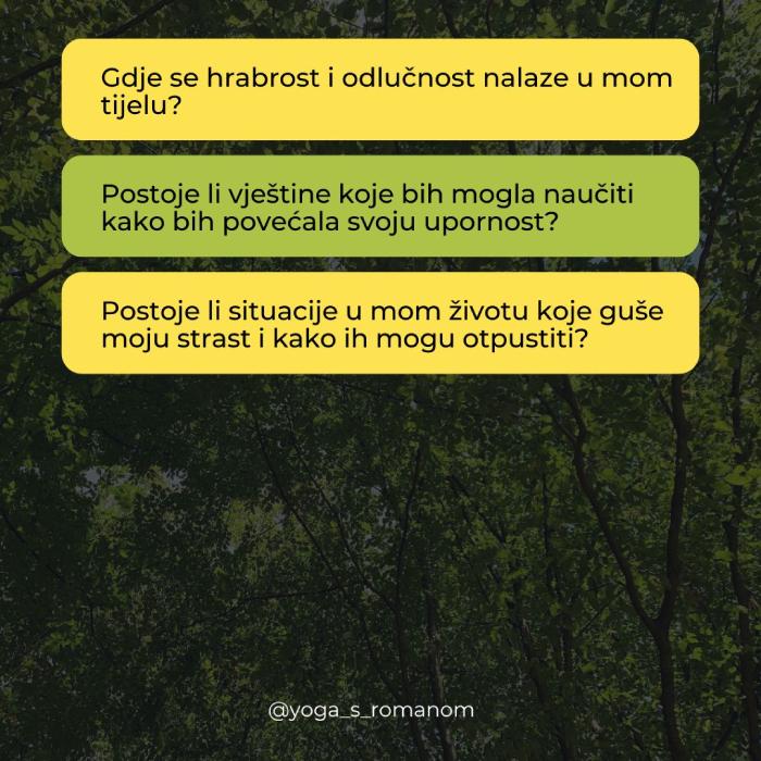 Ilustracija s pitanjima o prvoj cakri